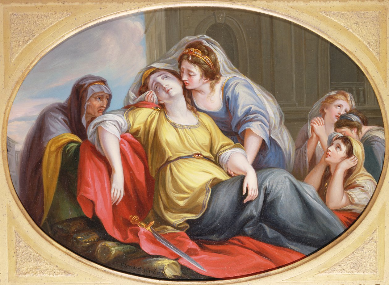Dido'nun Ölümü, 1778 (bakır üzerine yağlı boya) by Giovanni Battista Cipriani