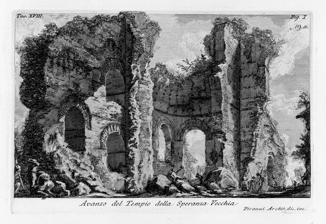 Avanzo del Tempio della Speranza Vecchia by Giovanni Battista Piranesi