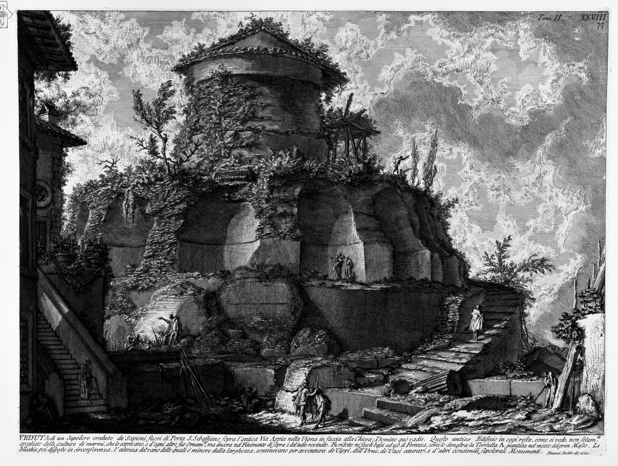 Piranesi tarafından yanlış bir şekilde Porta S. Sebastiano