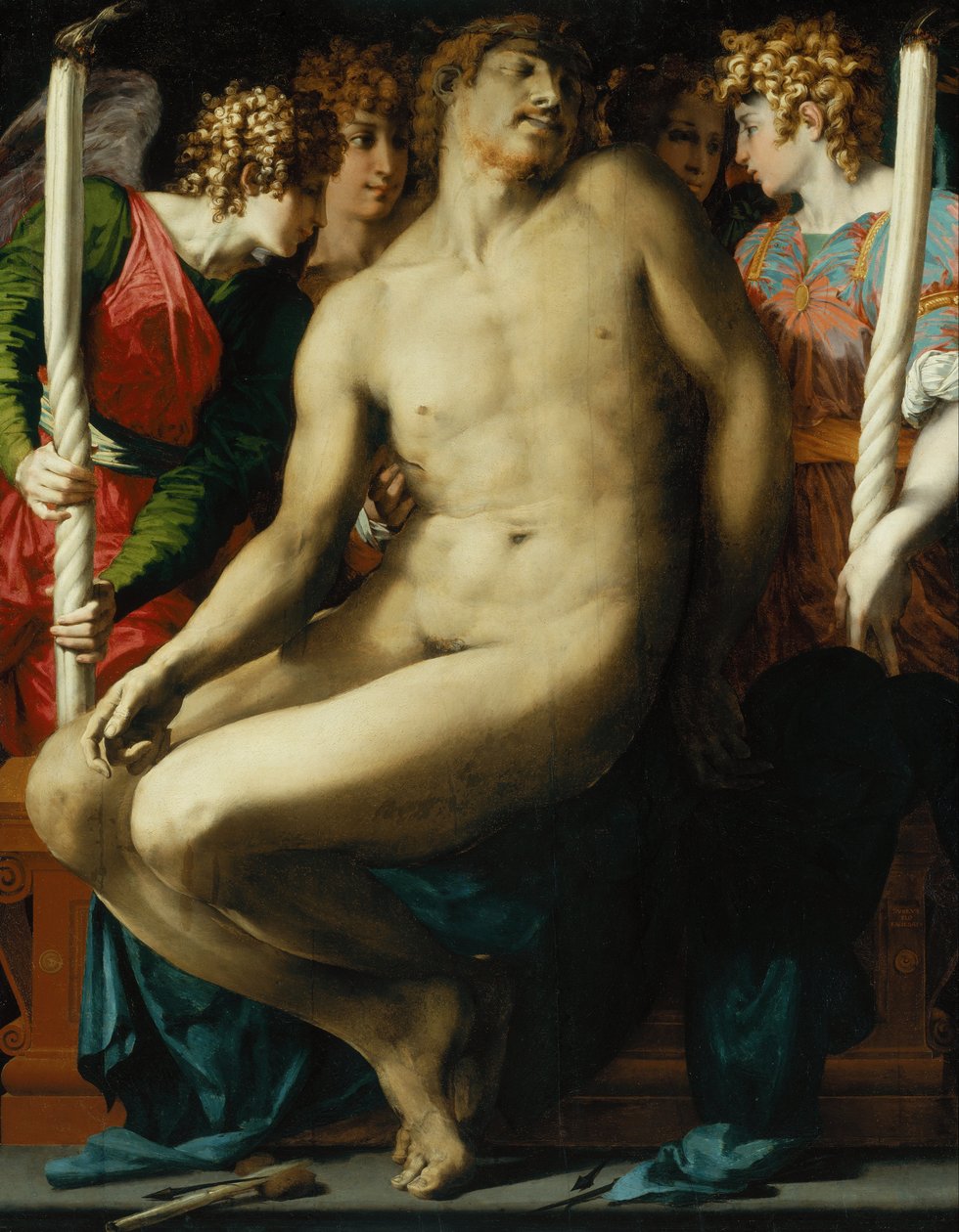 Meleklerle Ölü İsa by Giovanni Battista Rosso Fiorentino