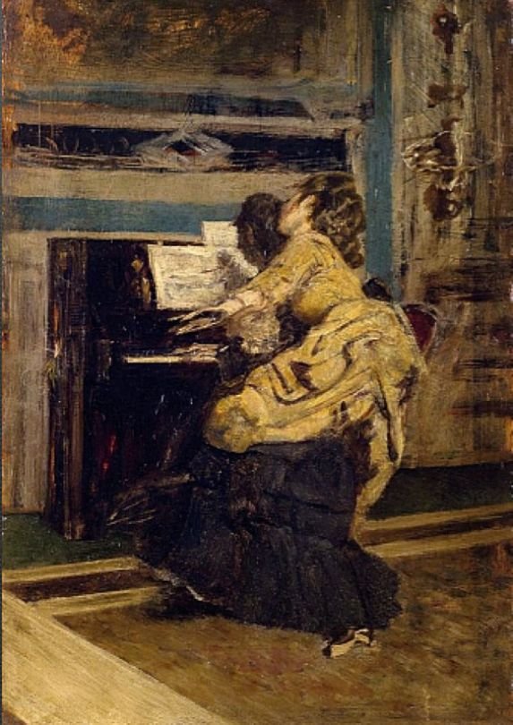 Centilmen at the PianonAlmanca: Mann am KlaviernPolski: Mezczyzna przy pianinien by Giovanni Boldini