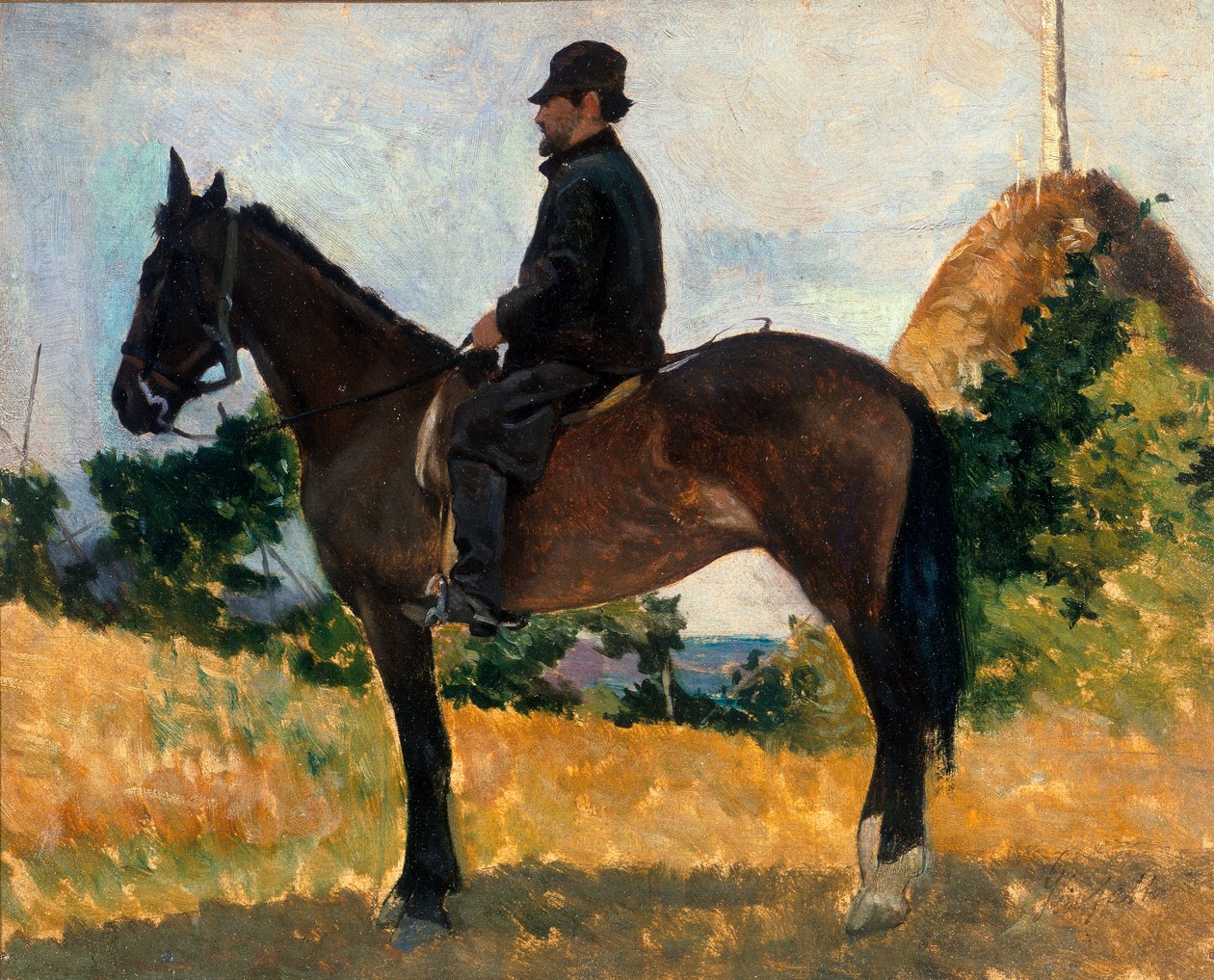 At sırtında Diego Martelli by Giovanni Fattori