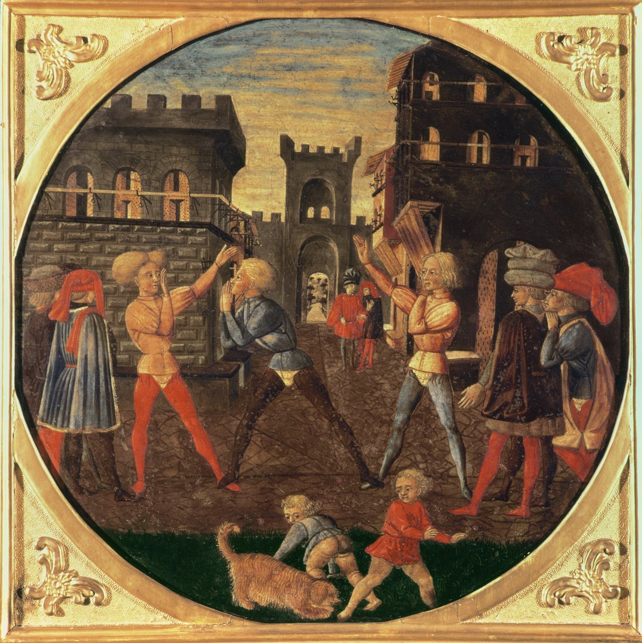 Civettino Oyunu (panelde tempera) by Giovanni di Ser Giovanni