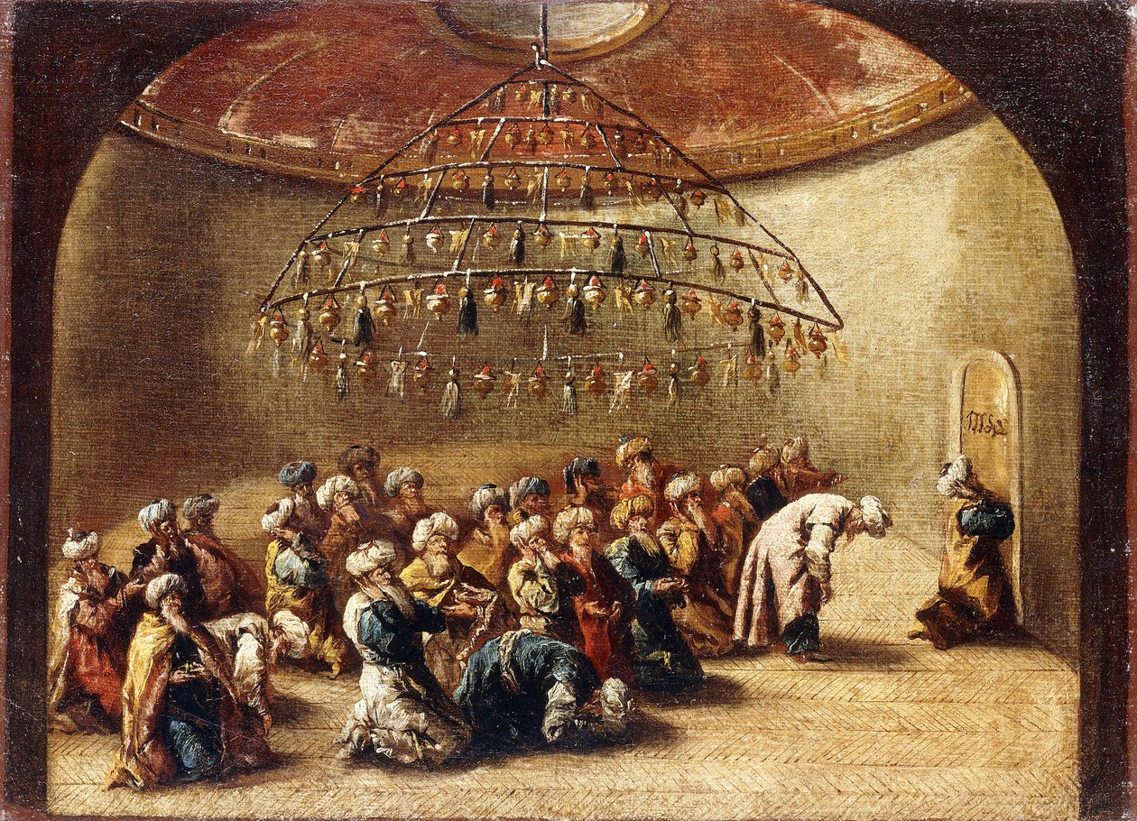camide namaz kılan türkler, by Giovanni Antonio Guardi