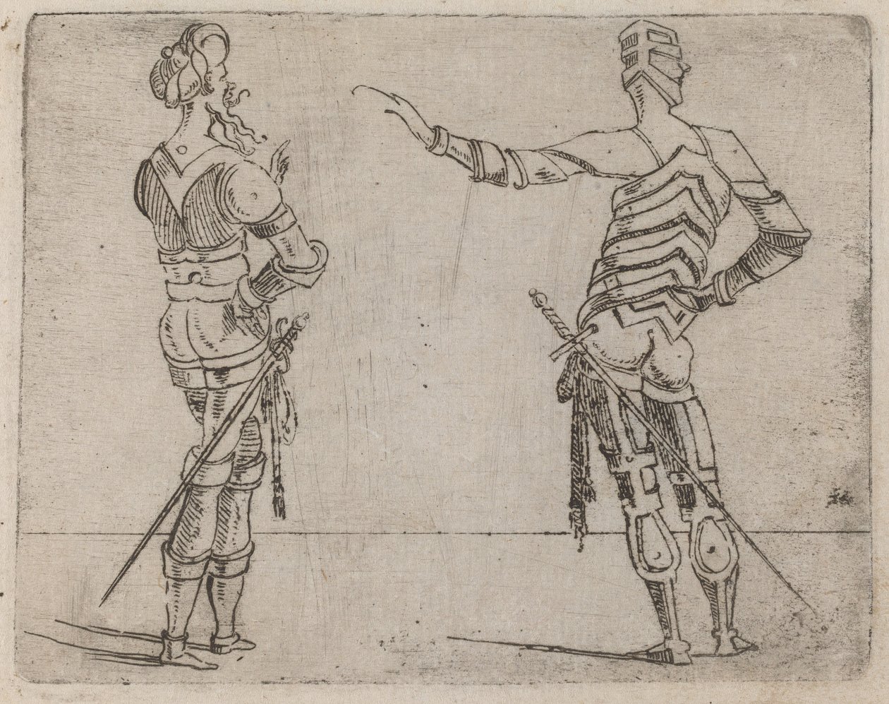 "Bizzarie di çeşitli Figürler"den by Giovanni Battista Bracelli