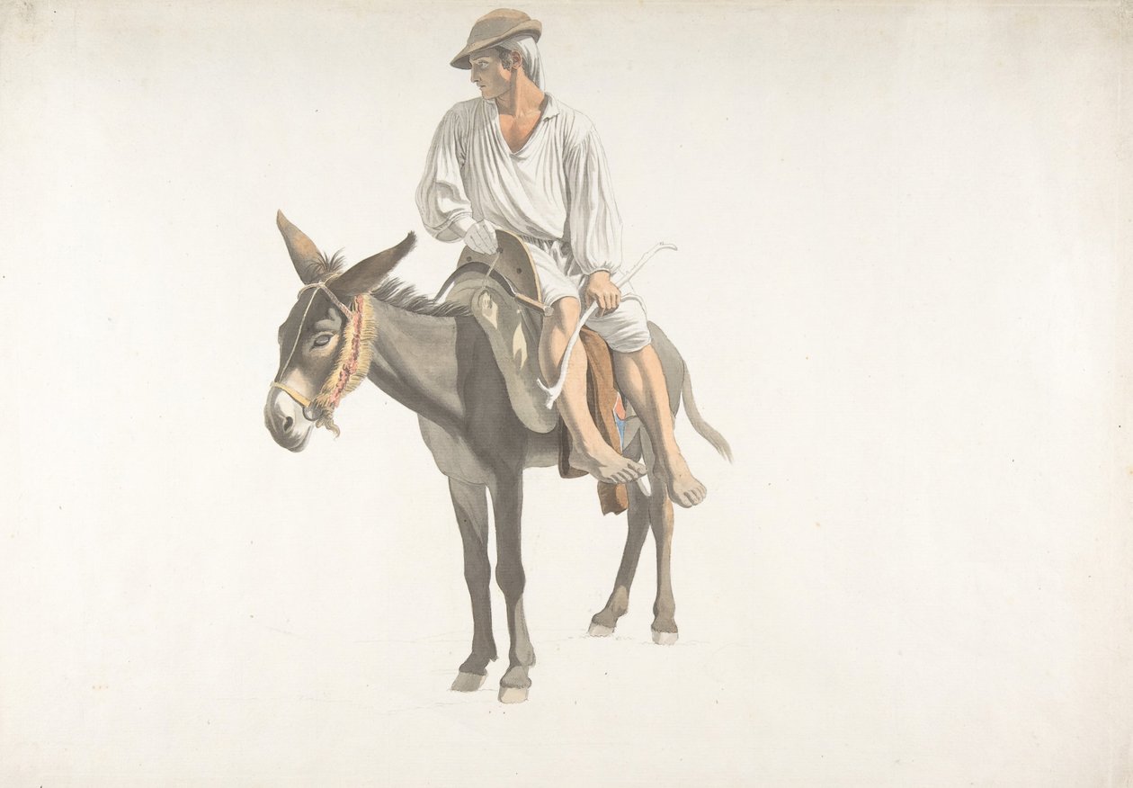 Eşek Üzerinde Köylü, yak. 1783-87. by Giovanni Battista Lusieri