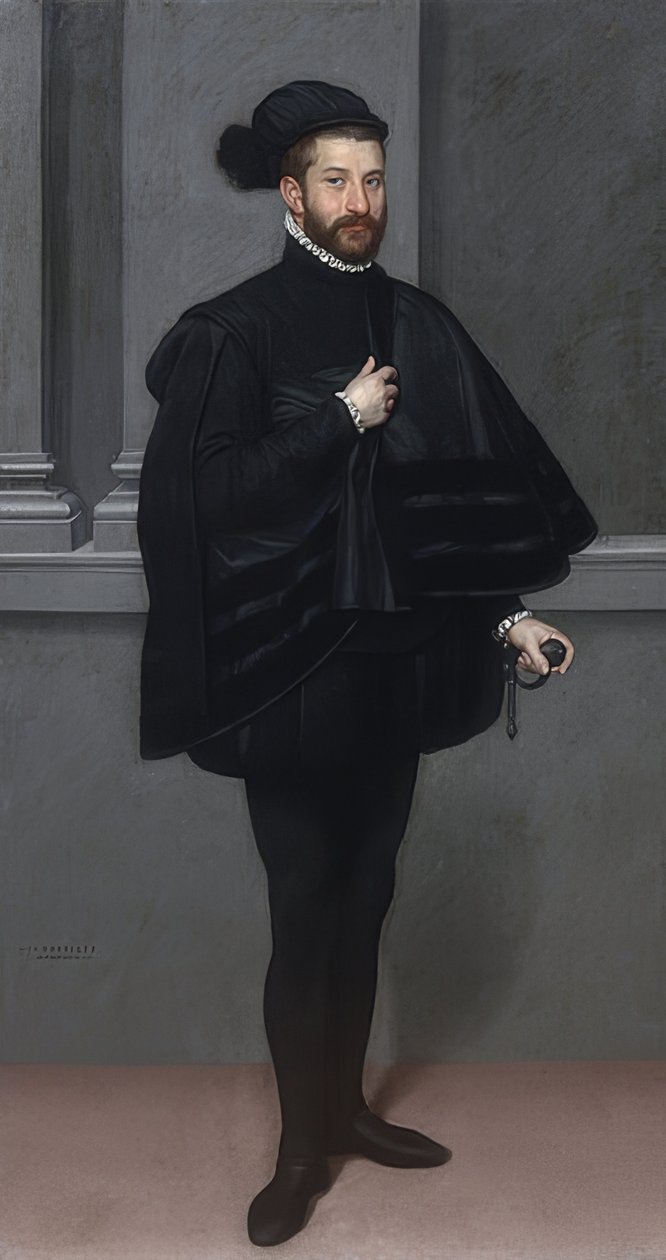 Siyahlı şövalye. 1567 by Giovanni Battista Moroni