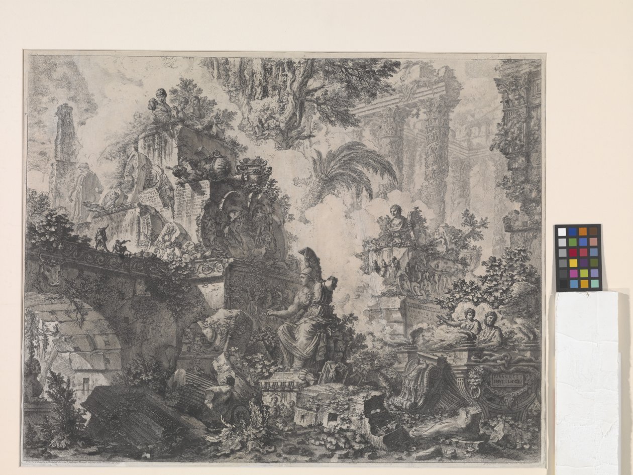 Minerva Heykelli Ön Parça (gravür) by Giovanni Battista Piranesi