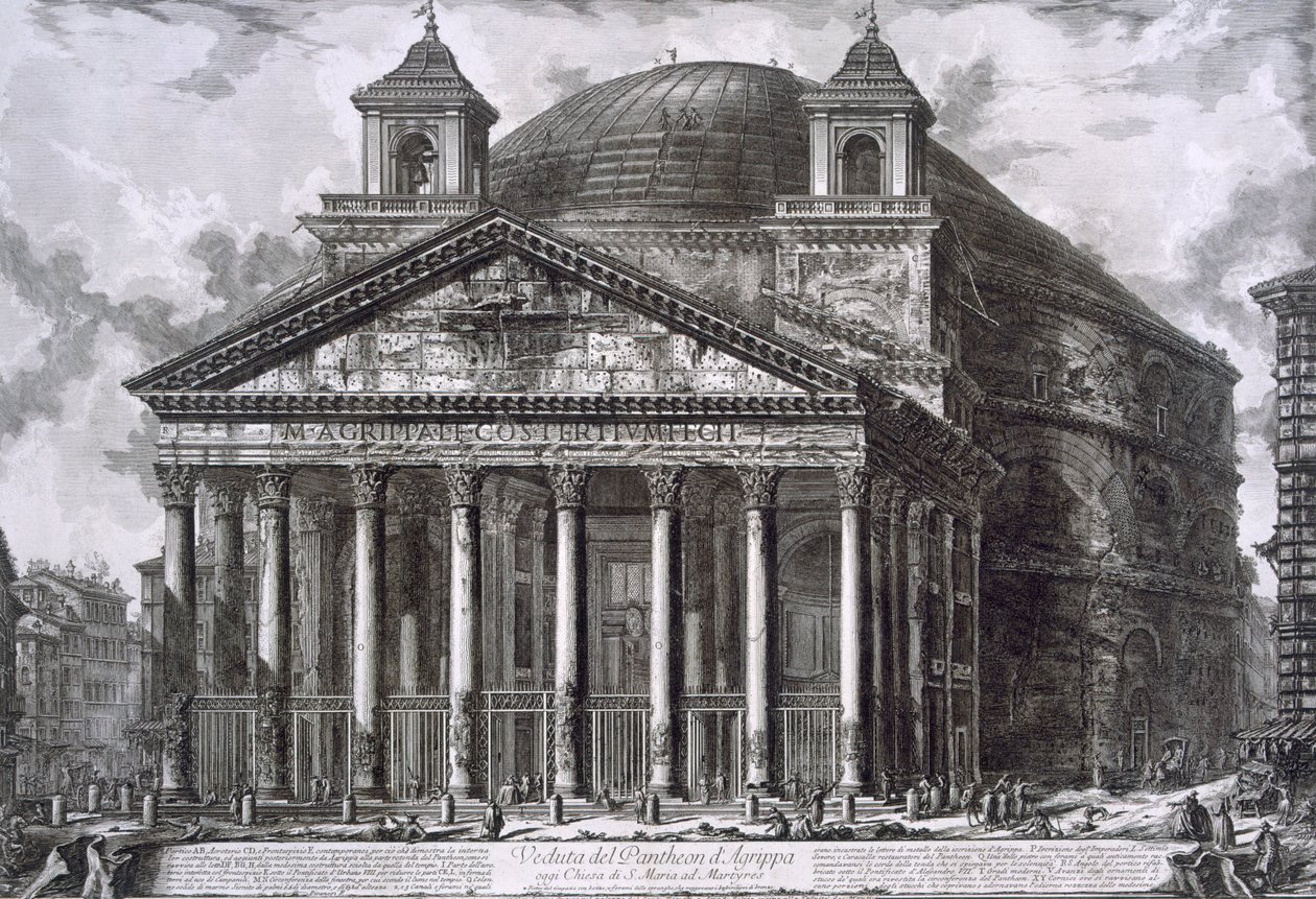 Agrippa Pantheon, Roma (gravür) by Giovanni Battista Piranesi