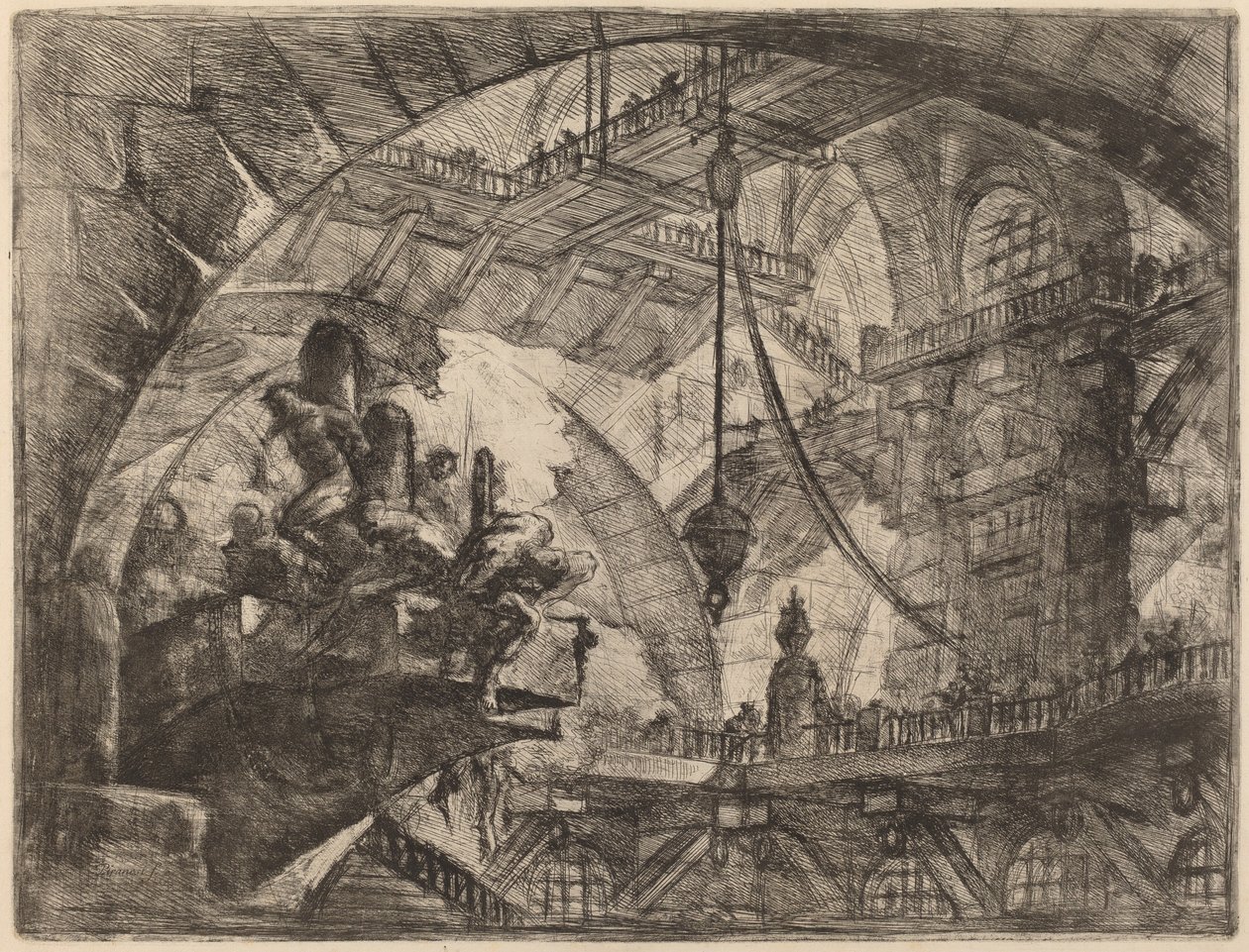 Bir Projeksiyon Platformunda Mahkumlar by Giovanni Battista Piranesi