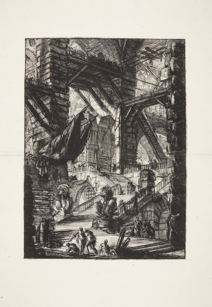 kupa ile merdiven by Giovanni Battista Piranesi