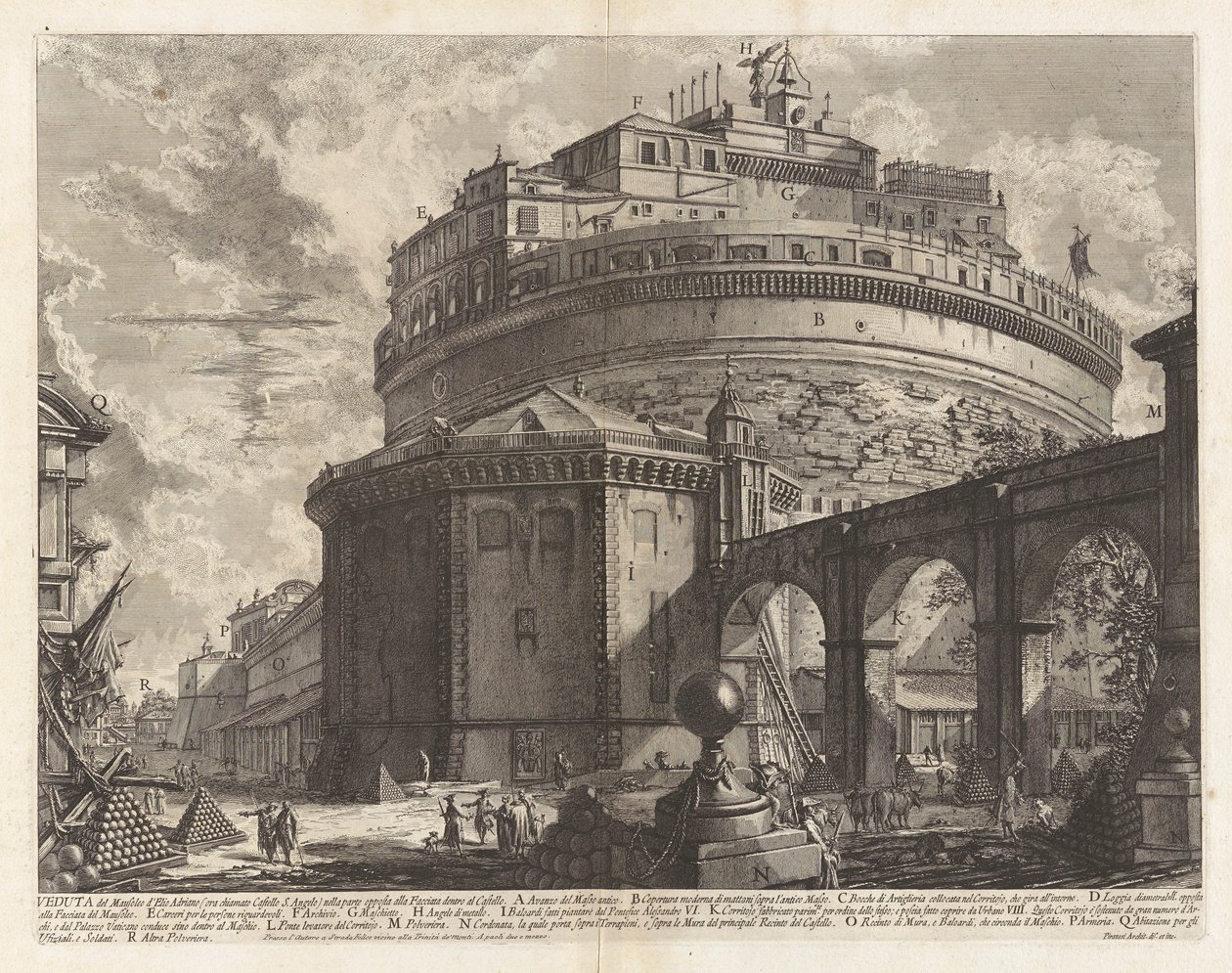 Mozolenin görünümü d by Giovanni Battista Piranesi