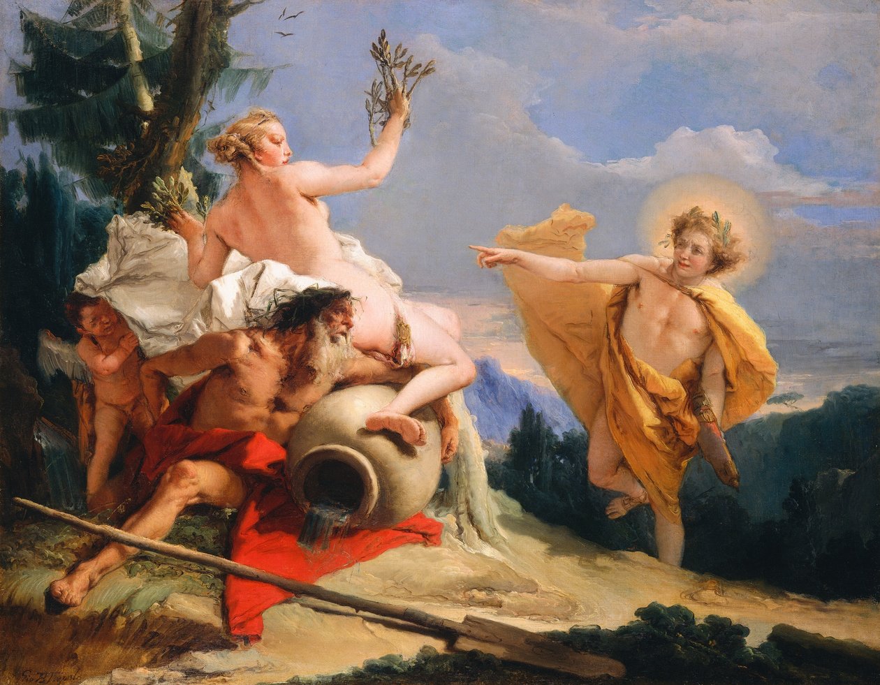 Apollo Peşinde Daphne, c. 17551760. by Giovanni Battista Tiepolo