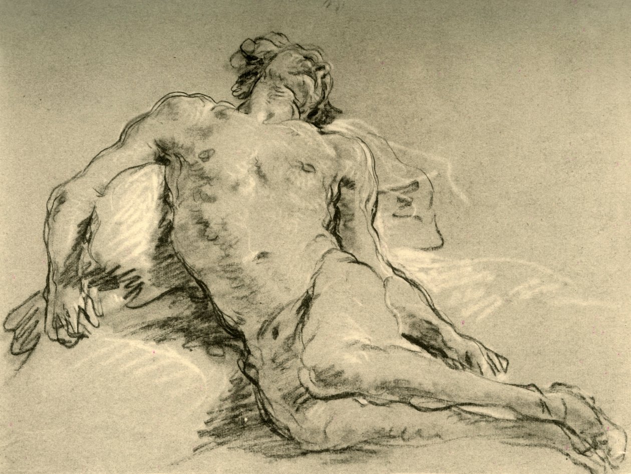 Çıplak dinlenme, 18. yüzyılın ortaları, 1928 by Giovanni Battista Tiepolo