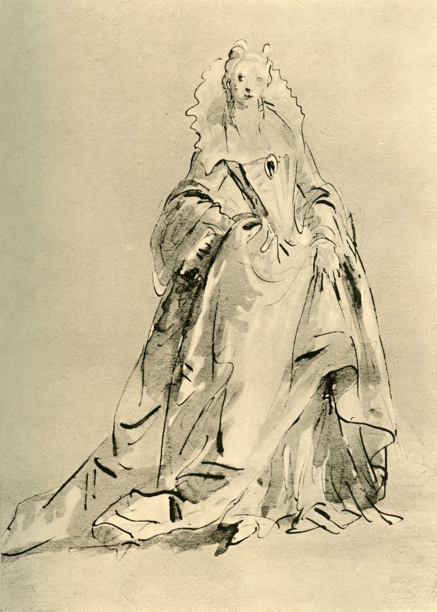 Genç Leydi, 18. yüzyılın ortaları 1928 by Giovanni Battista Tiepolo