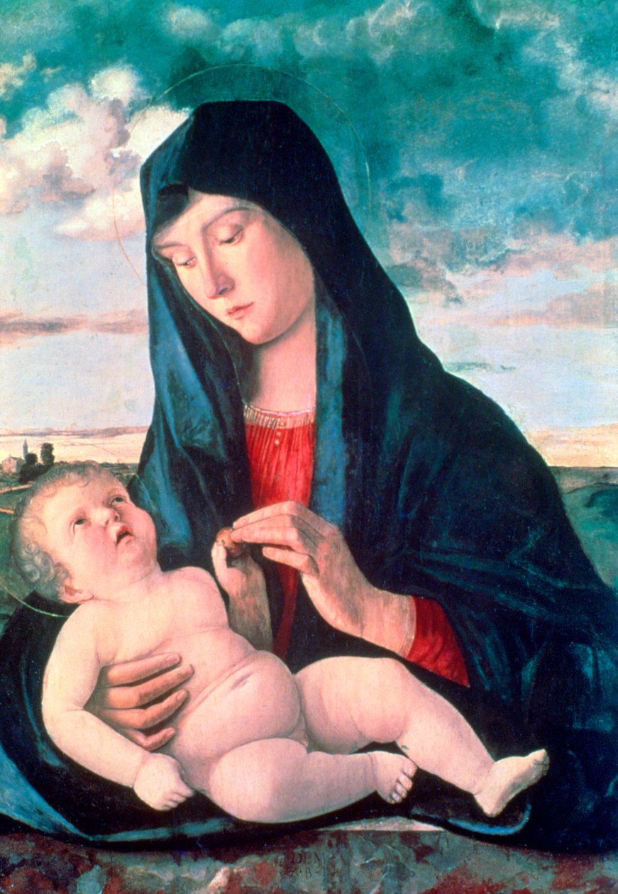 Manzaradaki Madonna ve Çocuk, c1480-1485. by Giovanni Bellini