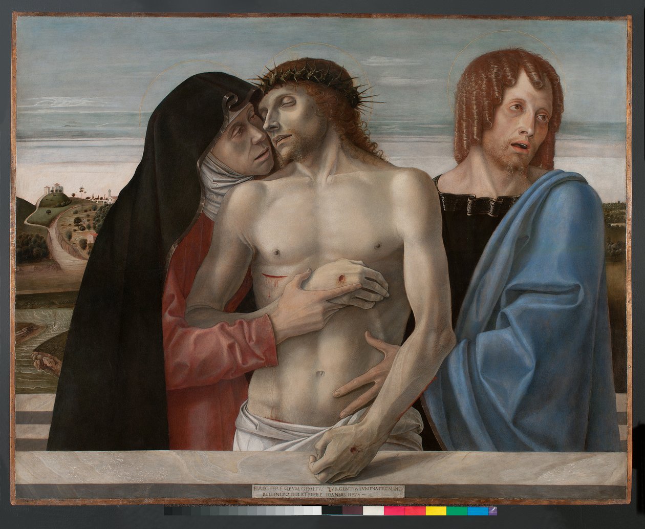 Pieta, c.1460 (ahşap üzerine tempera) by Giovanni Bellini