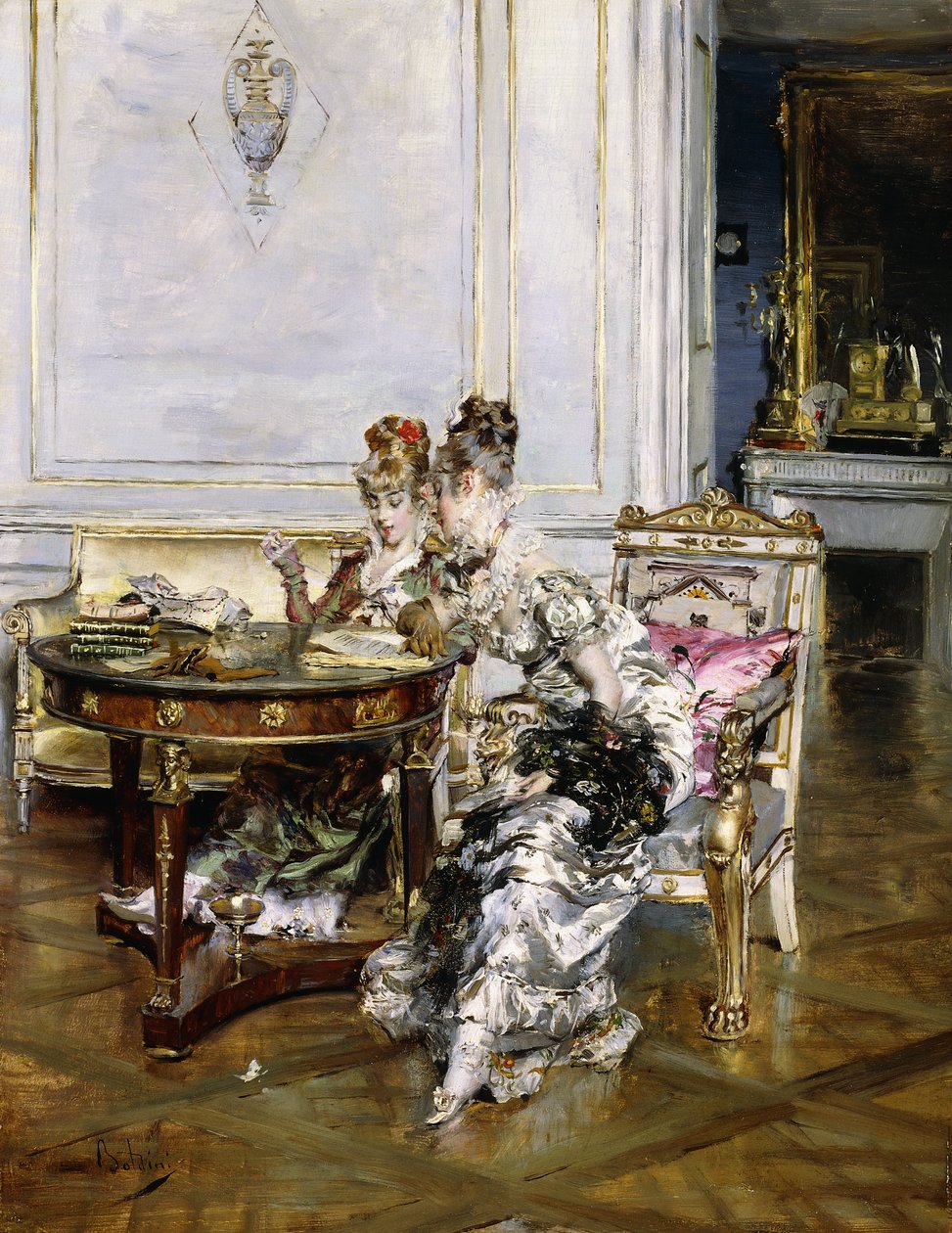 Bir İç Mekanda Zarif Bayanlar, c.1875 by Giovanni Boldini