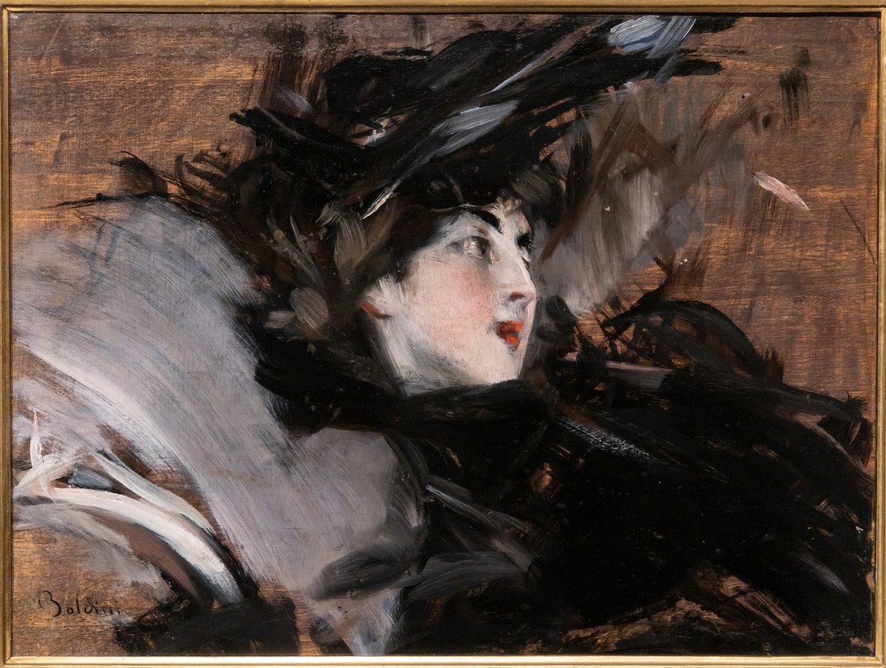 Bonnet giyen bayan by Giovanni Boldini