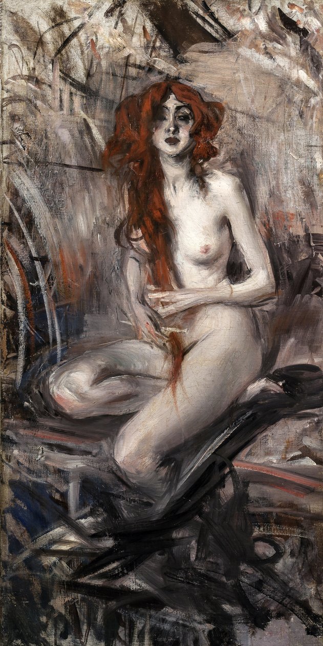 Saçını Taranan Kadın, c. 1912. by Giovanni Boldini