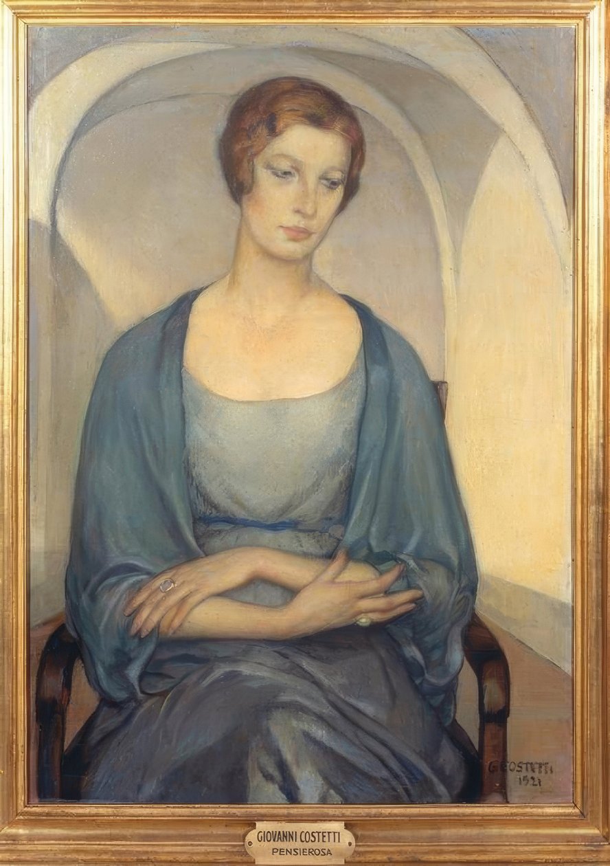 düşünceli kadın by Giovanni Costetti