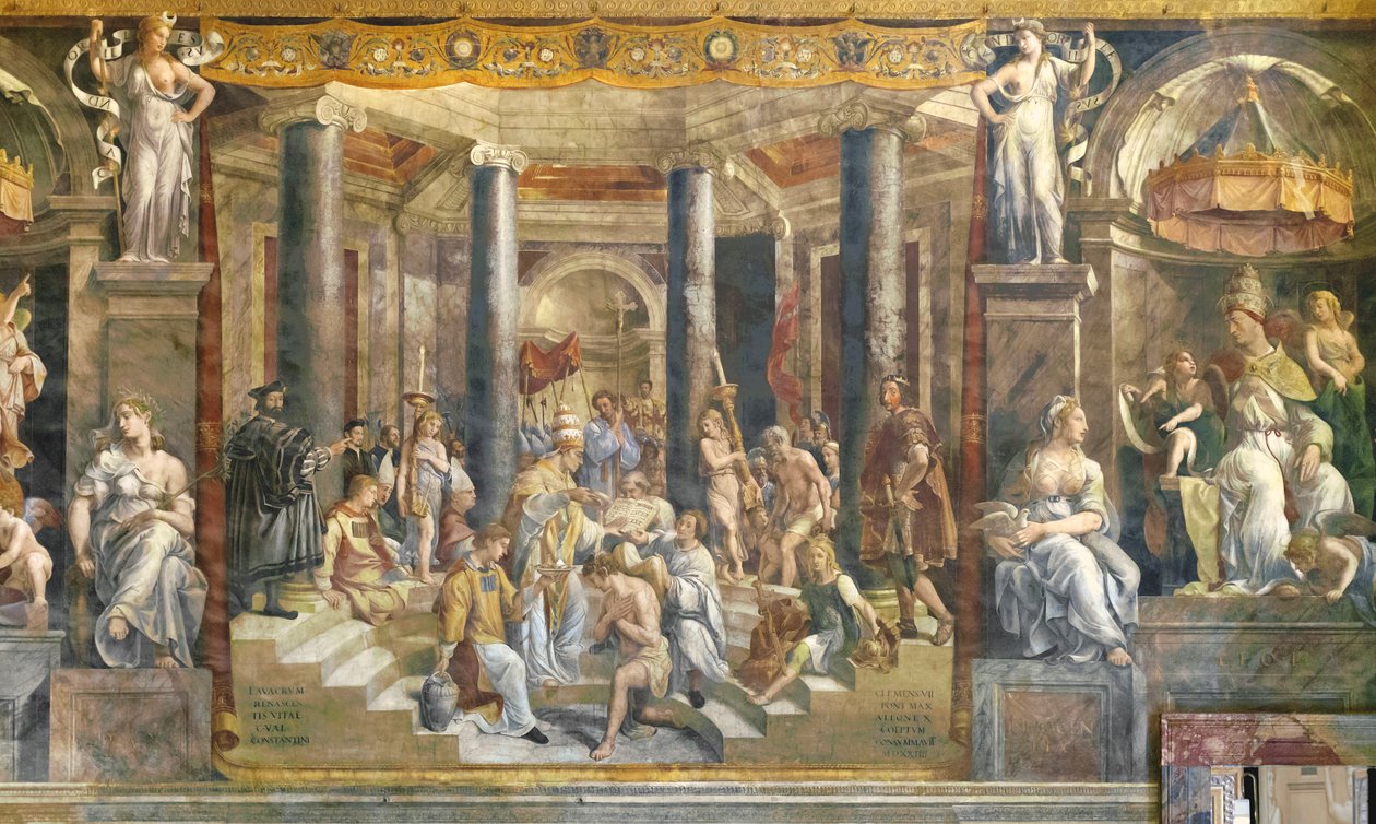 Konstantin'in Vaftizi by Giovanni Francesco (c.1488 1528) Penni