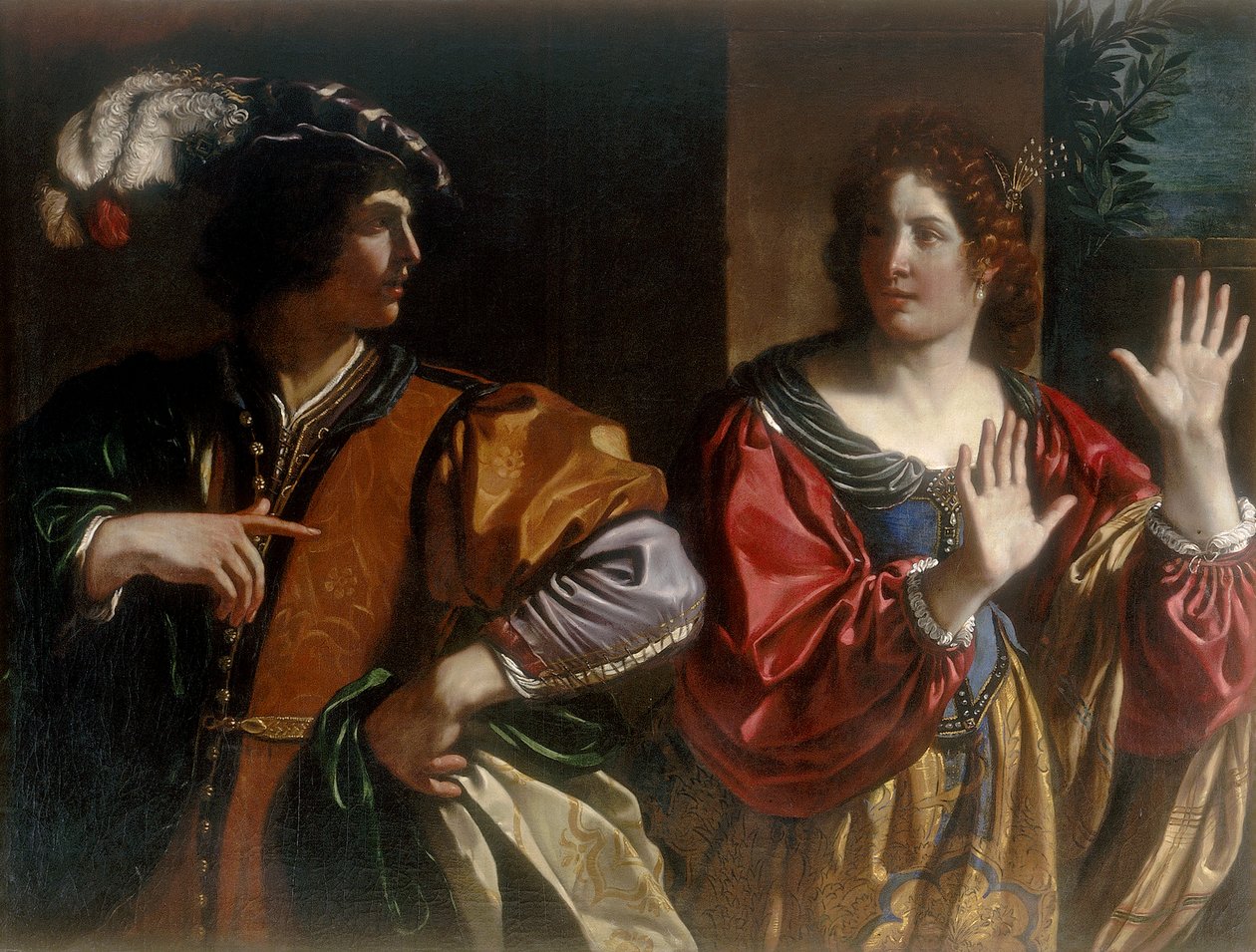 Hammon ve Tamar by Giovanni Francesco Barbieri