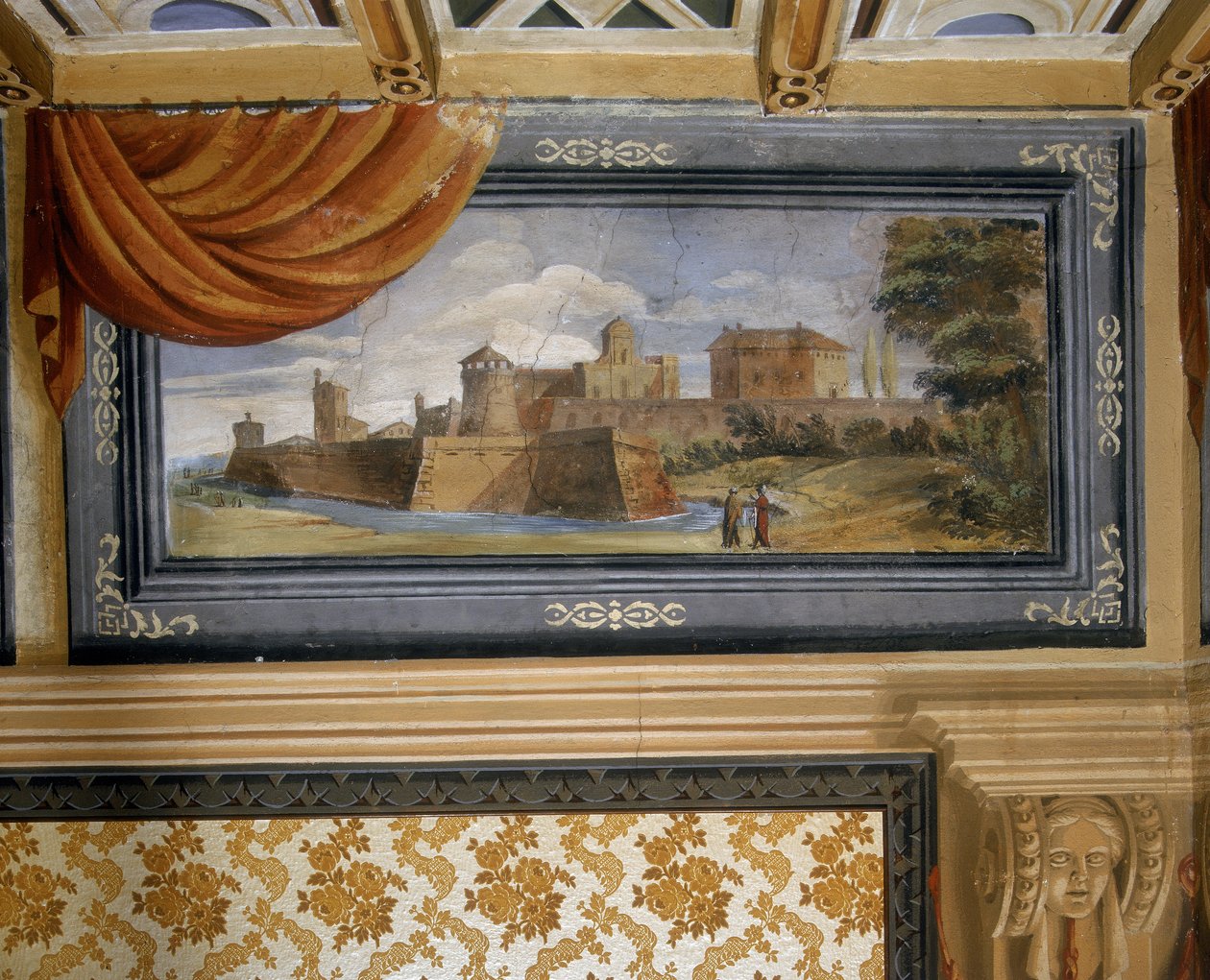 Binalar ile kırsal manzara by Giovanni Francesco Barbieri