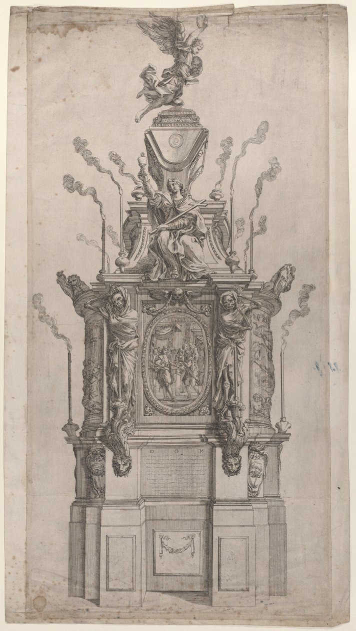 Katafalk, 1626-80. by Giovanni Francesco Grimaldi