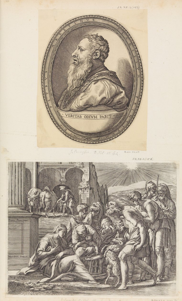 Çobanların Hayranlığı. by Giovanni Jacopo Caraglio