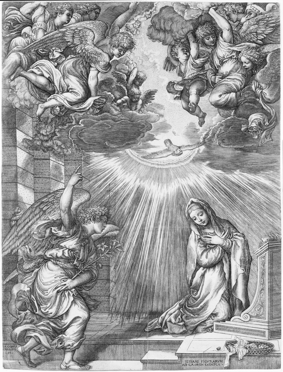 Müjde, 1537. by Giovanni Jacopo Caraglio