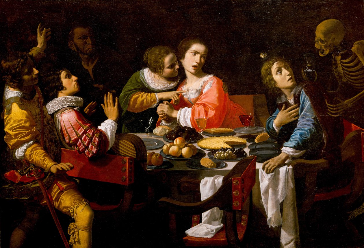 ""Ölüm ziyafet masasına gelir"" by Giovanni Martinelli