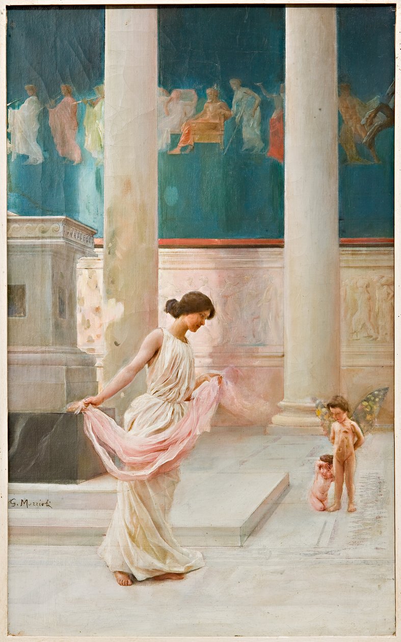 Peçe ile dans (tuval üzerine yağlı boya) by Giovanni Muzzioli