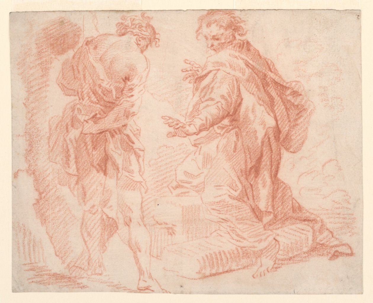 Ayakta ve Diz Çökmüş Figürler by Giovanni Paolo Panini