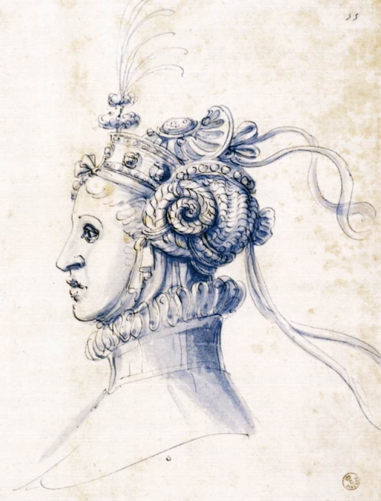 Bir Maske için Kroki by Giuseppe Arcimboldo