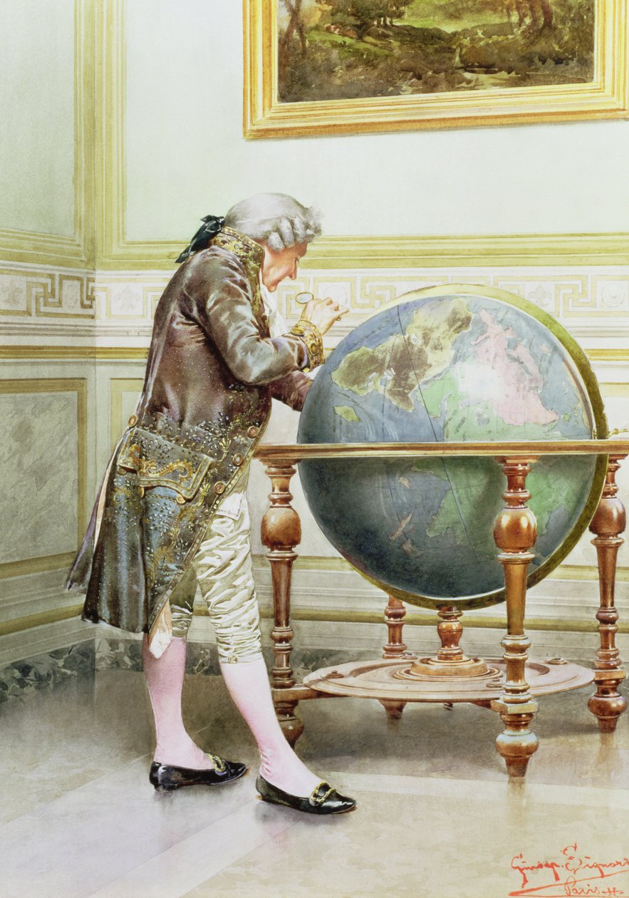 Studying the Globe by Giuseppe Signorini