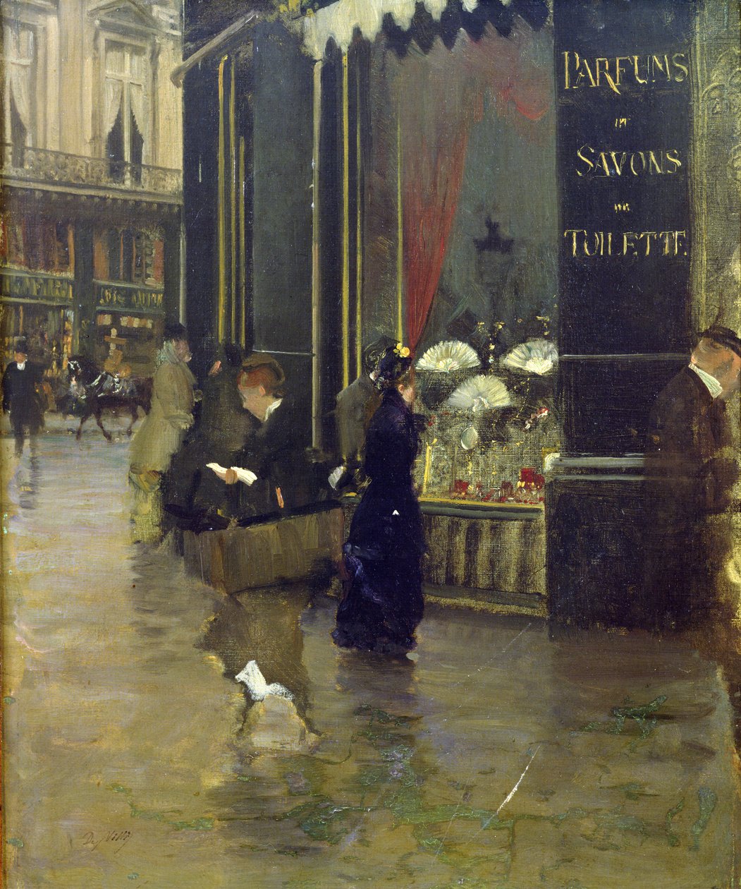 La Parfumerie Viollet, Boulevard des Capucines by Giuseppe de Nittis