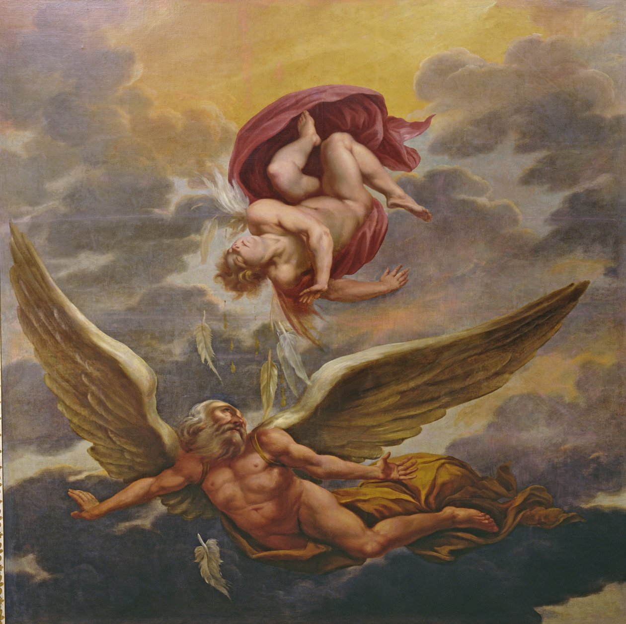 Daedalus ve Icarus (tavan boyaması) by Giuseppe Cesari