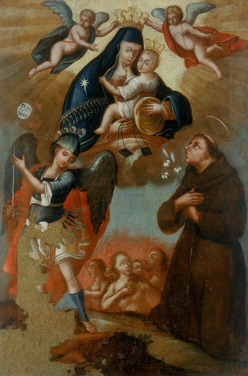 Konstantinopolis Madonna ve Azizler by Giuseppe (attr.to) Grimaldi