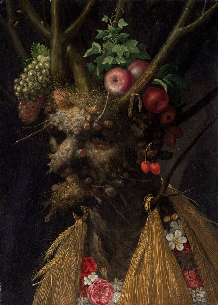 Bir Kafada Dört Mevsim, c. 1590. by Giuseppe Arcimboldi