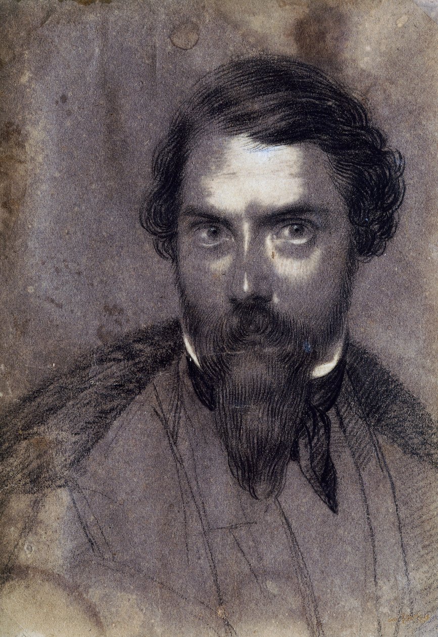 Otoportre (kağıt üzerinde tebeşir) by Giuseppe Baldini
