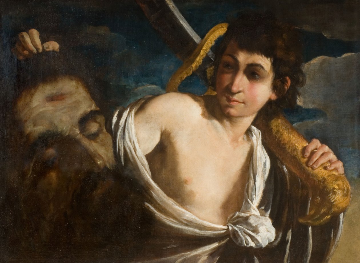 Goliath Başkanı ile David, 1630-1660. by Giuseppe Caletti