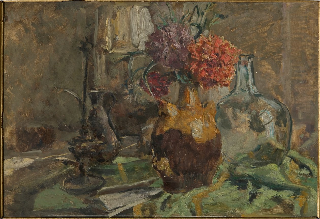 Natürmort (kontrplak üzerine yağ) by Giuseppe Graziosi