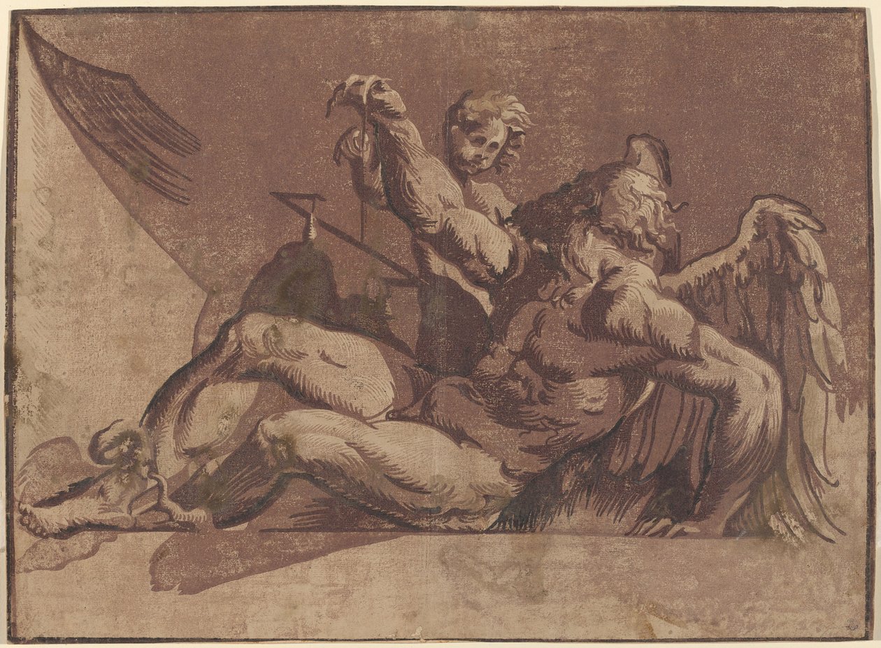 Satürn by Giuseppe Nicolo Vicentino, after Giovanni Antonio Pordenone