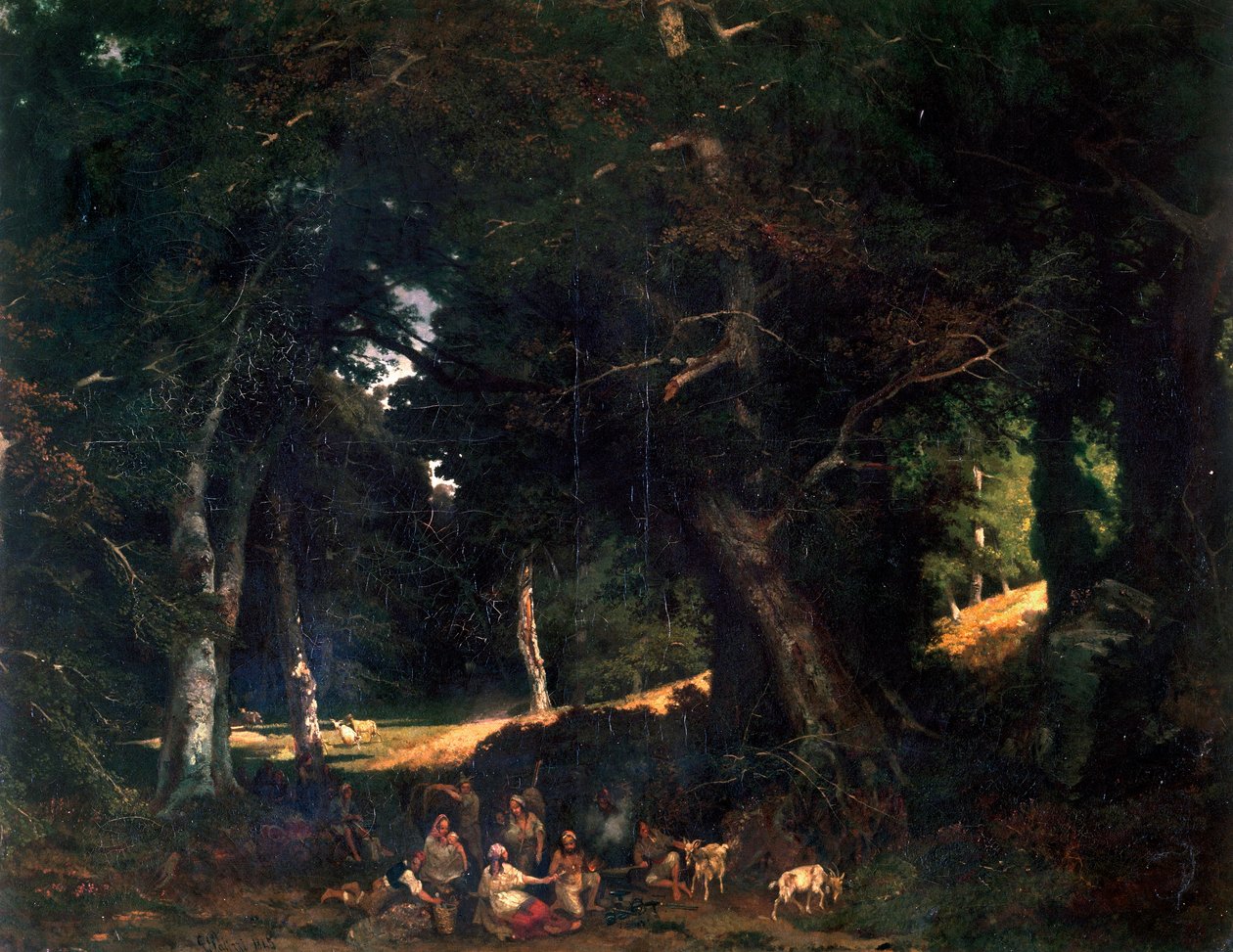 Giuseppe Palizzi tarafından boyanmış Orman by Giuseppe Palizzi