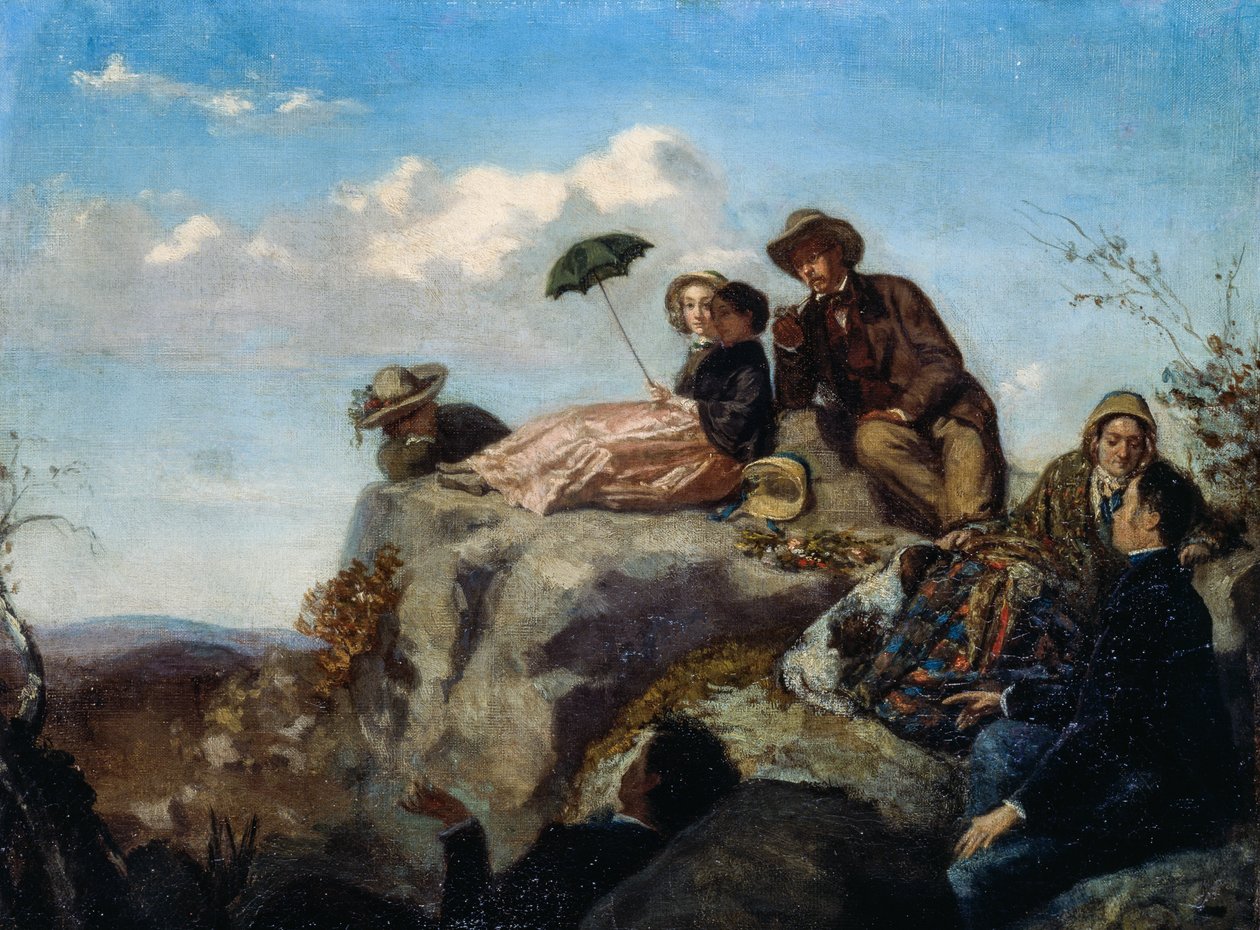 Piknik (tuval üzerine yağlı boya) by Giuseppe Palizzi