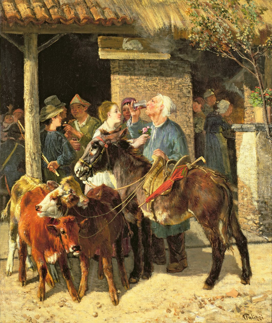 buzağı tüccarı by Giuseppe Palizzi