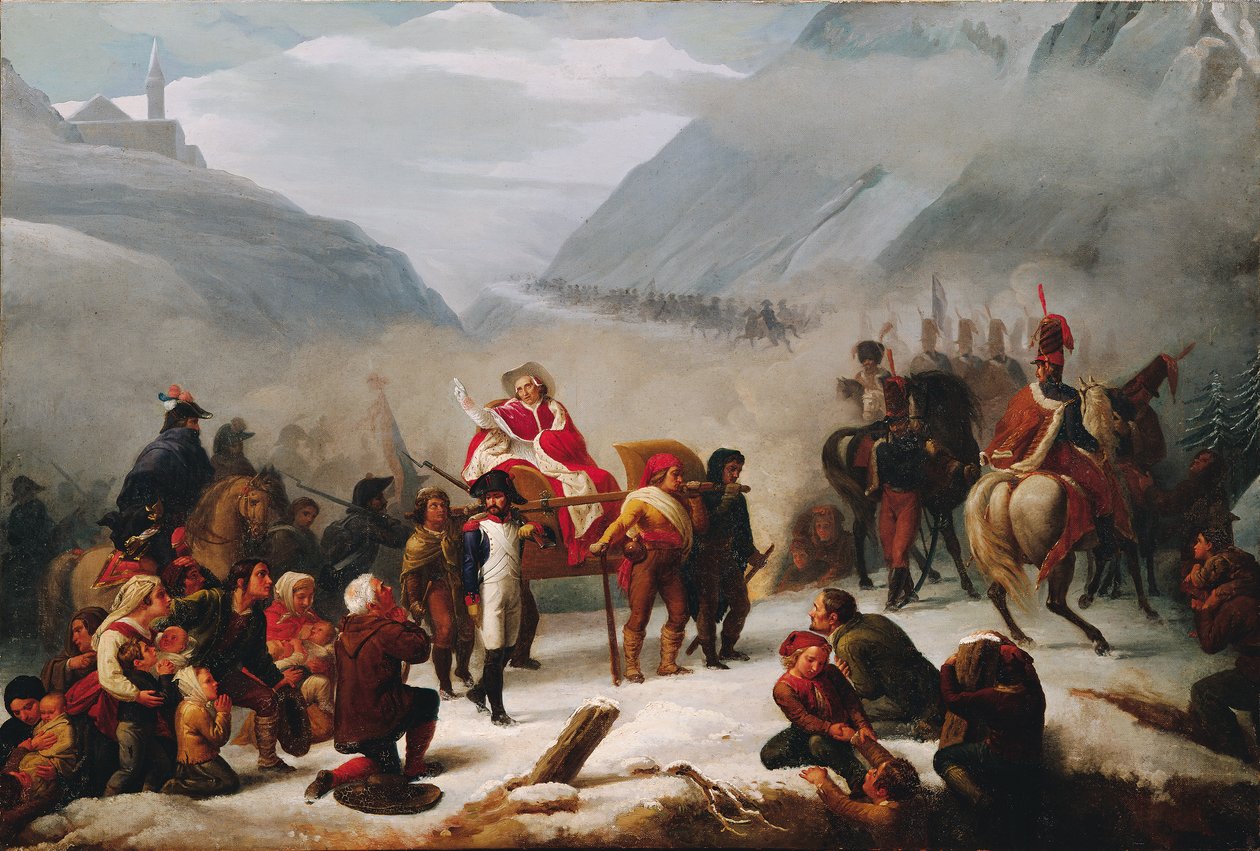 Papa Pius VII Alpleri geçiyor by Giuseppe Sogni
