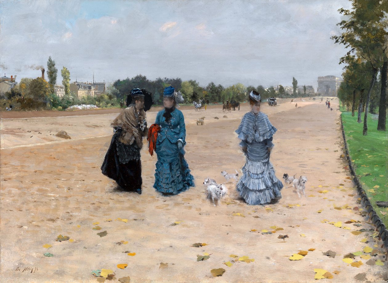 Bois de Boulogne Caddesi by Giuseppe de Nittis