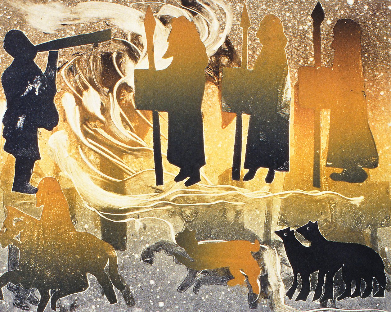 Pictish Melody, 2000 (tek baskı) by Gloria Wallington